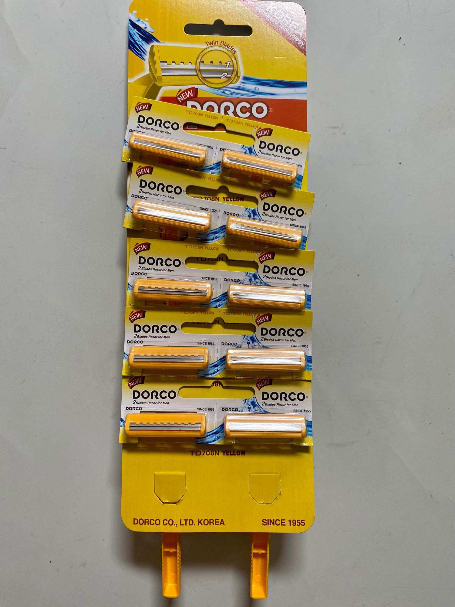 🪒Lố 12 Cây Cạo Râu Dorco Vàng siêu bén