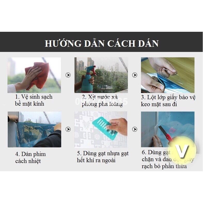 [COMBO 5md* khổ 90] Giấy dán kính Cửa keo sẵn bóc ra dán