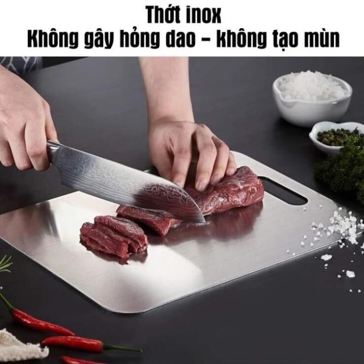 Thớt Inox 304 kháng khuẩn chống ẩm mốc size lớn(Giá Sỉ)