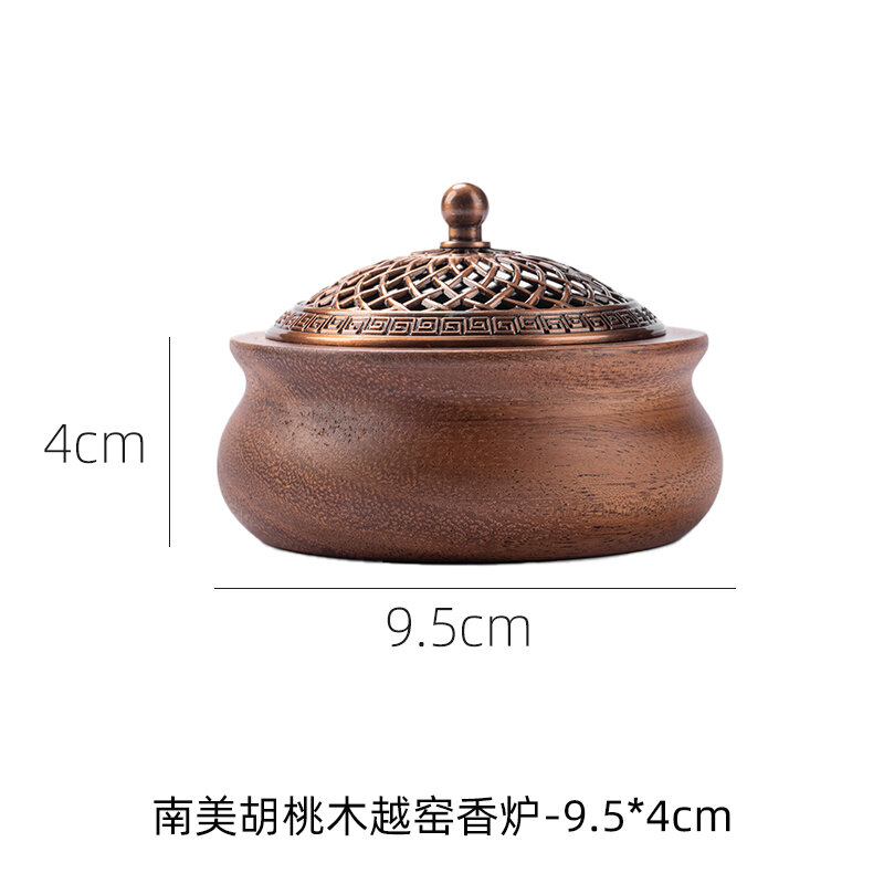 Lư hương trong phòng gia dụng gỗ hồ đào lư xông hương trầm hương đàn hương trà đạo gỗ thật lư hương vòng lư hương nhang vòng lư hương nhang vòng chống muỗi