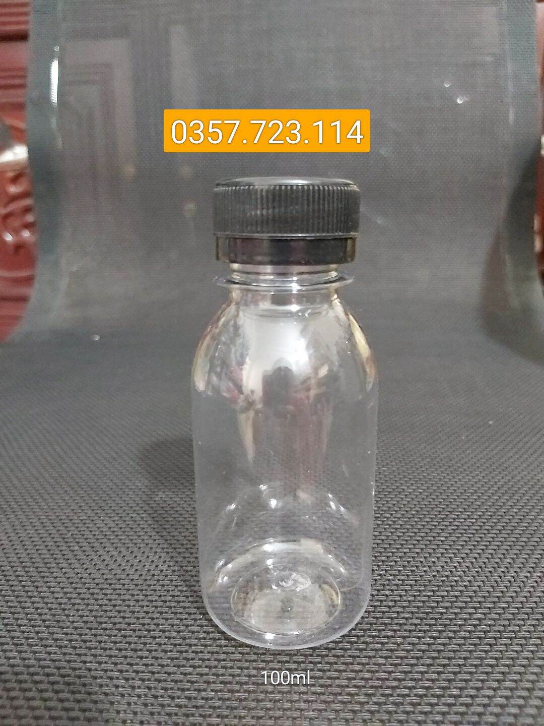 Chai nhựa 100ml nắp vặn đựng đồ uống thử