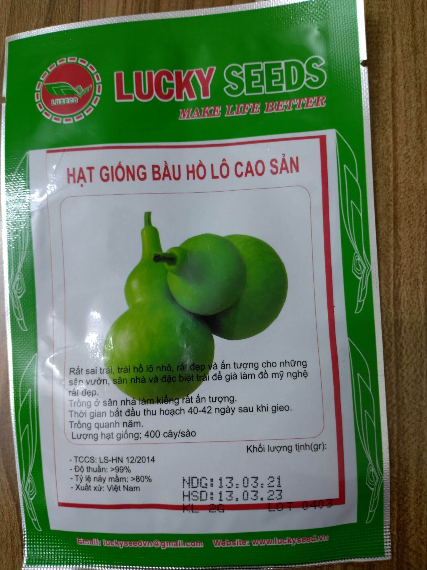 Hạt giống bầu hồ lô cao sản
