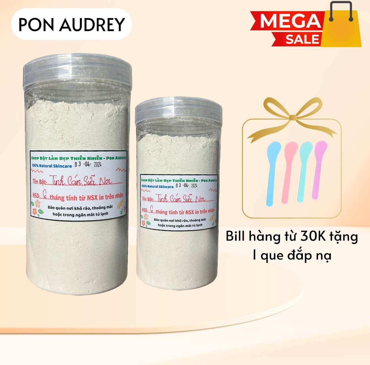 Tinh cám gạo và tinh cám sữa non ủ trắng da, chống lão hóa, làm sạch và mịn da