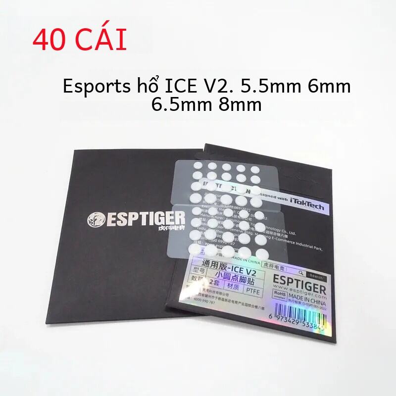 40 Chiếc Esports Hổ Băng V2 Bánh Chuột DIY Chấm Bi Nhỏ Miếng Lót Chân Viền Vòng Cung 5.5MM-8MM Nhiều