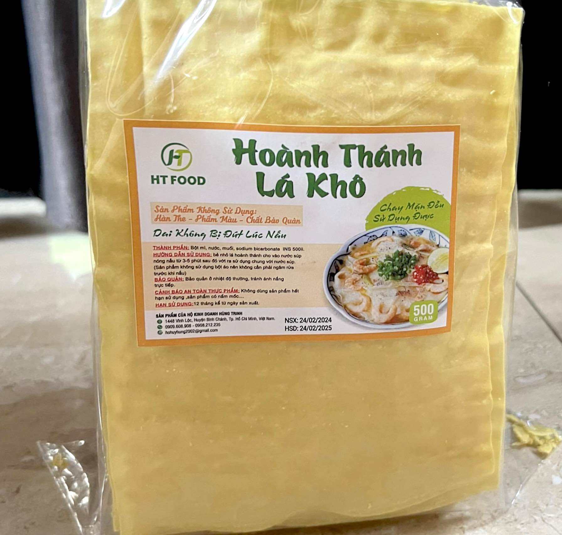Hoành Thánh Lá Khô 500G- Chay Mặn Đều Dùng Được (Date Luôn Mới) | Lazada.vn