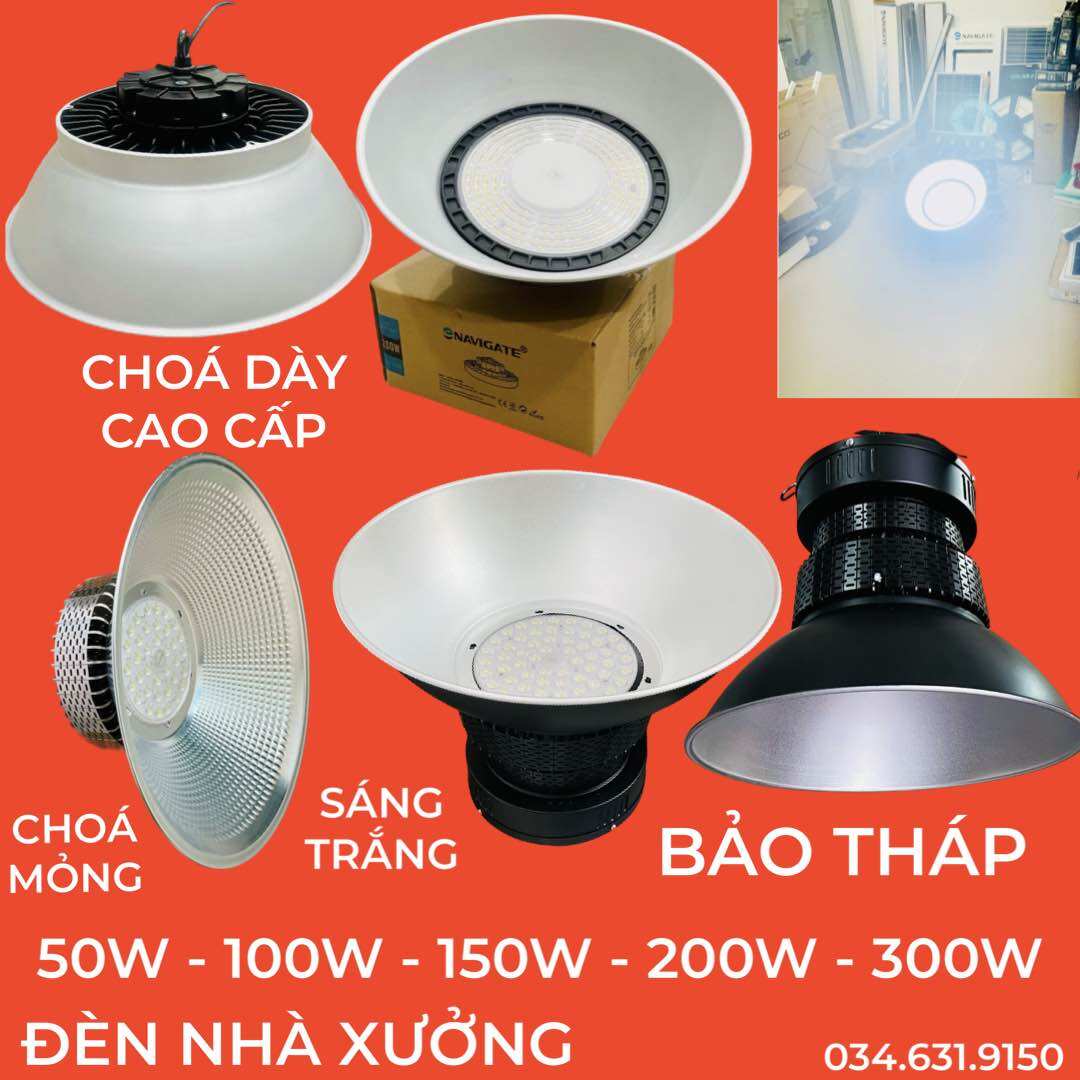Bóng đèn nhà xưởng công suất 100w - 150w - 200w - 300w ánh sáng trắng dùng chiếu sáng nhà xưởng , nhà kho và các công trình dân dụng khác
