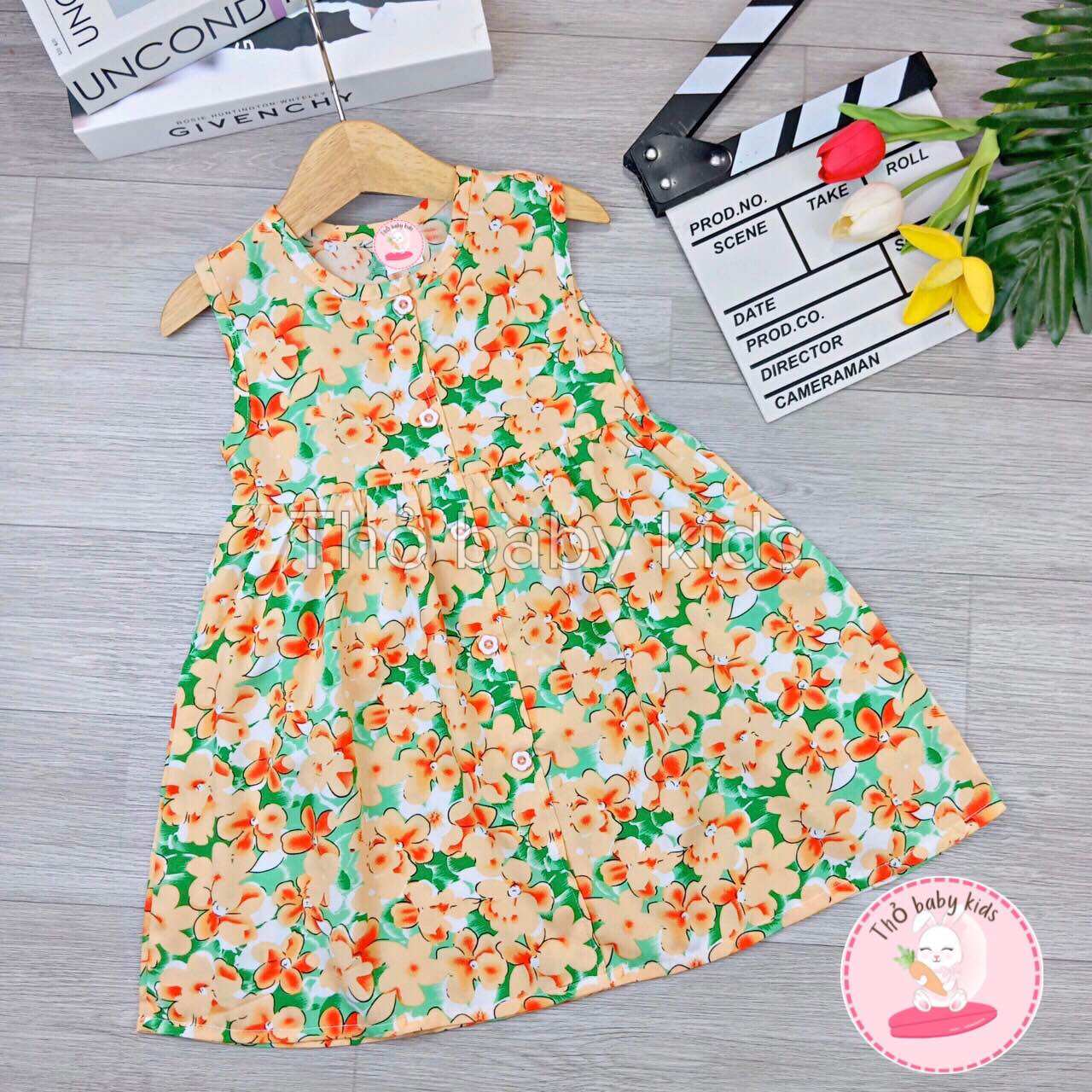 Đầm lanh/tole bé gái, váy lanh cho bé thỏ baby kids