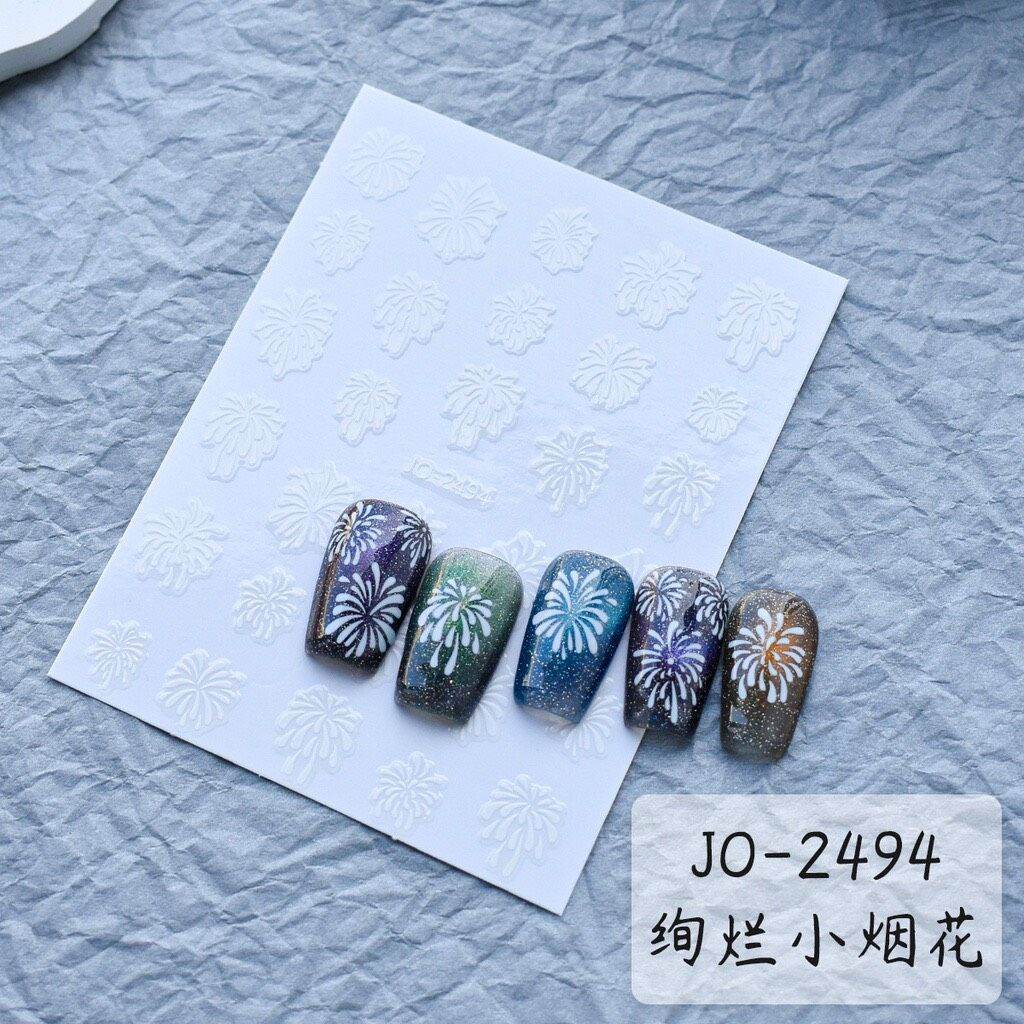 Sticker dán móng tay sticker pháo hoa siêu Hot mẫu sticker dán Tết 2024