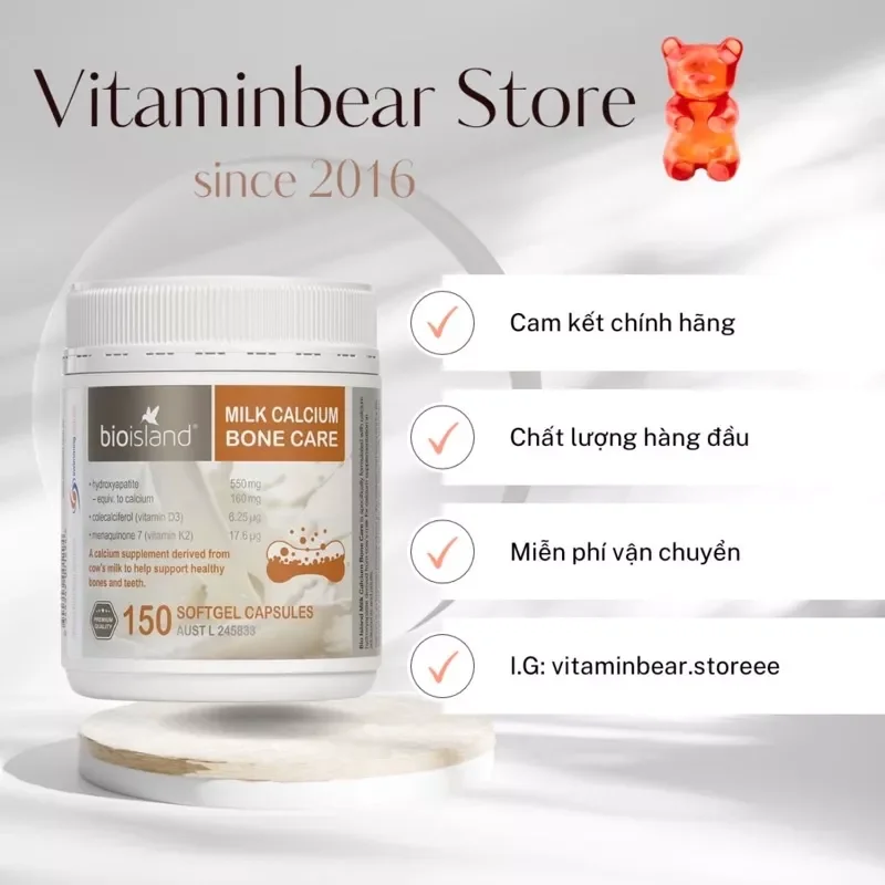 [Vitaminbear Store] Canxi Hữu Cơ Bioisland
