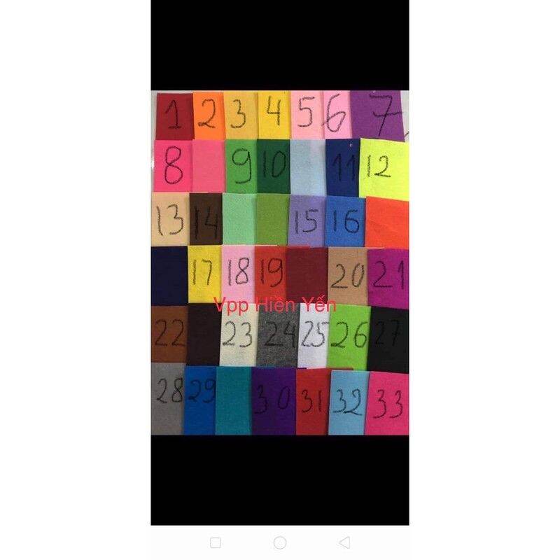 Vải dạ, vải nỉ cứng khổ  90x90cm(giá 1 tấm)