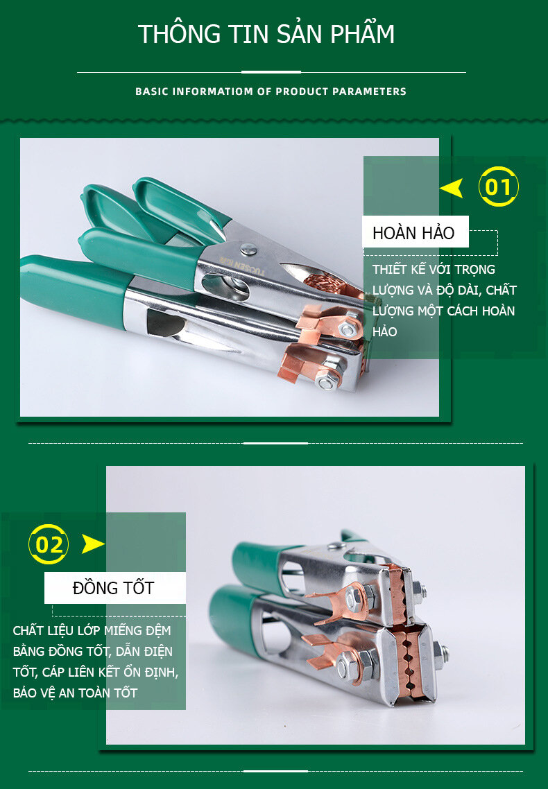 Kẹp tiếp đất cho máy hàn 300A, 500A TUOSEN