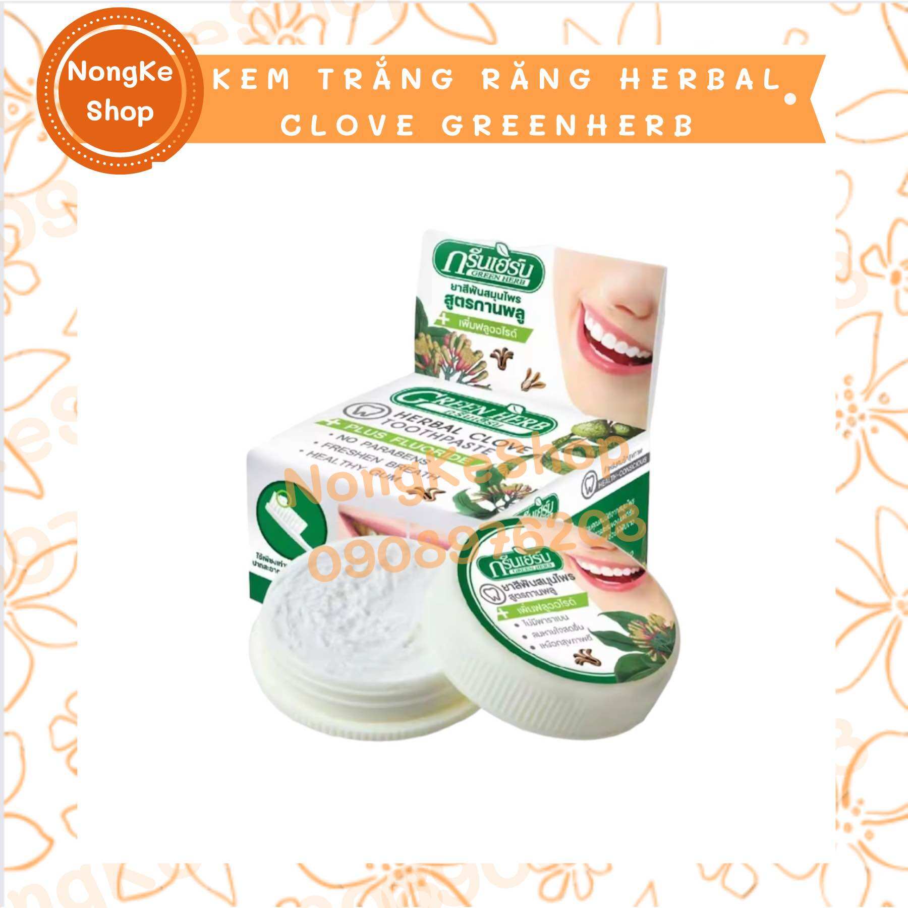 Kem trắng răng green herb thái lan