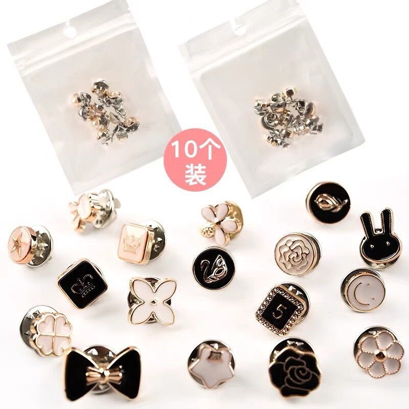 Combo 10 nút cài áo mini siêu hot _Set 10 ghim cài áo mini
