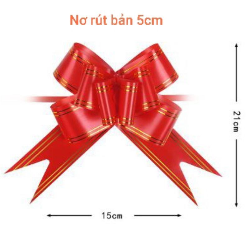 Combo 100 nơ rút bản to 5cm