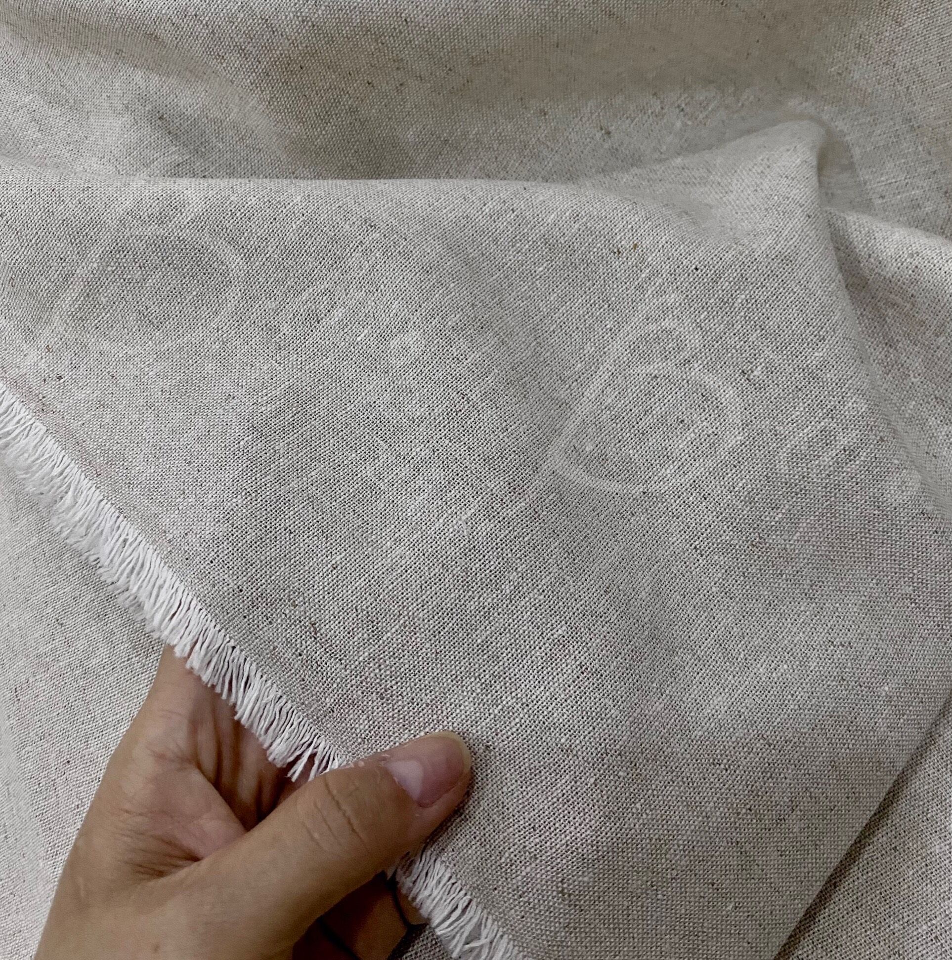 Vải Linen Bố Bột Kem Mộc Mềm Rũ Khổ 1m50