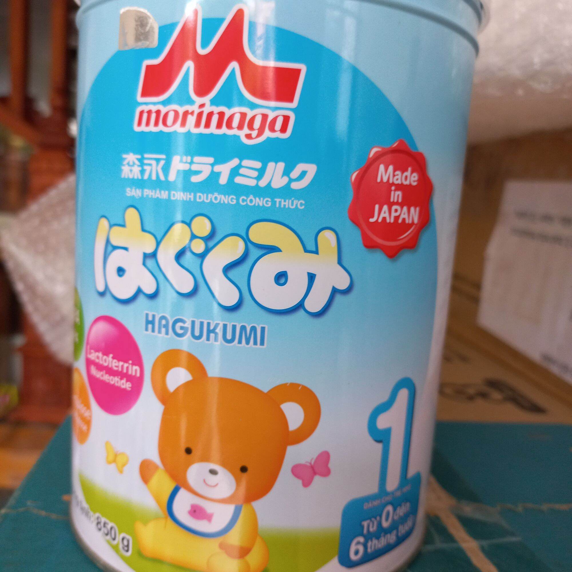 Sữa Nhật Morinaga số 1 date ngắn .