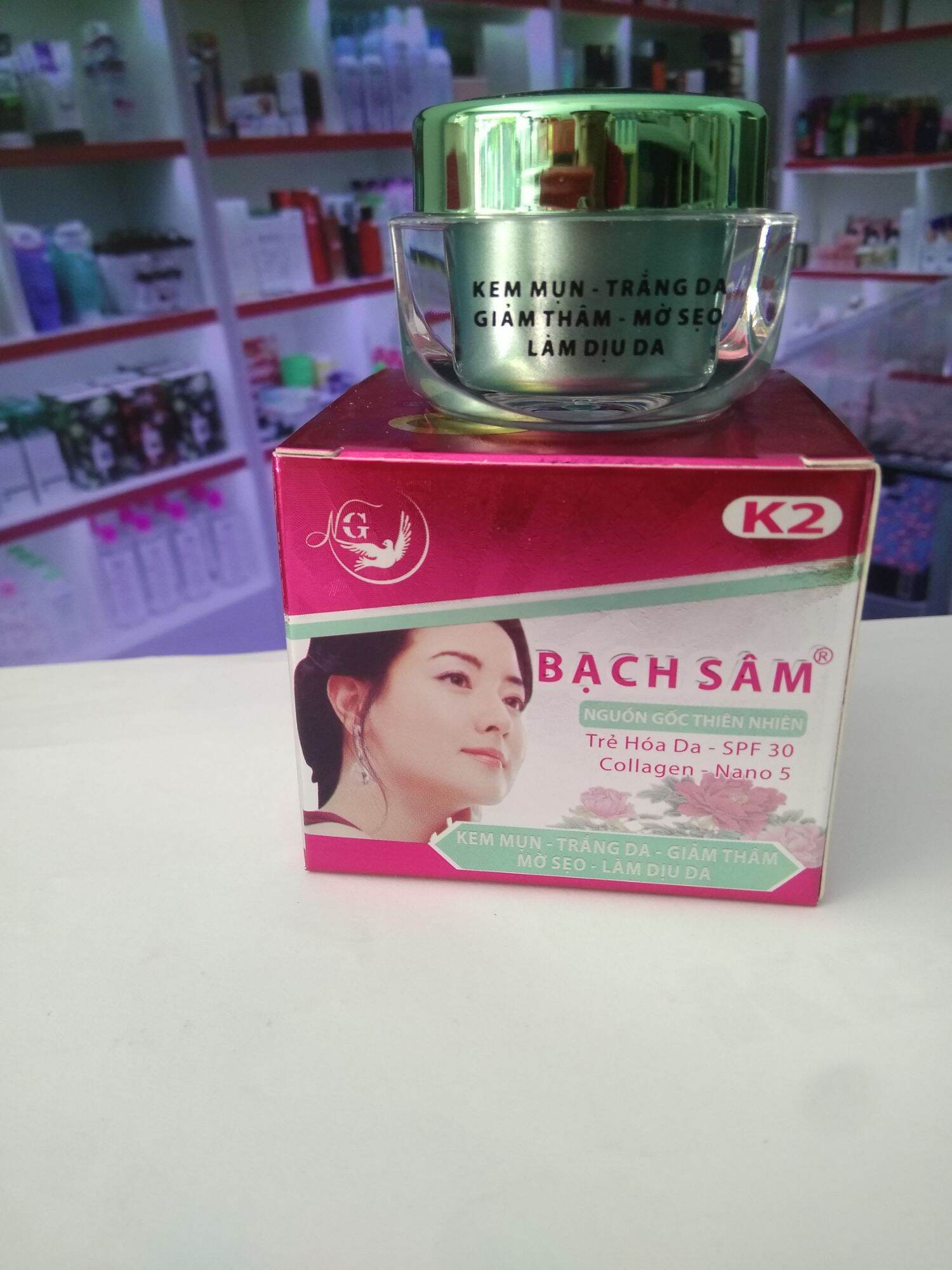 Kem bạch sâm mụn thâm trắng da 18g