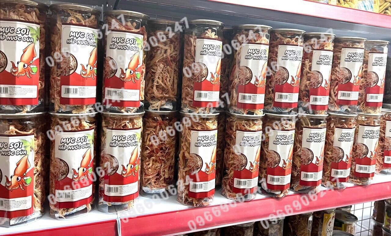 Mực sợi hấp nước dừa loại ngon