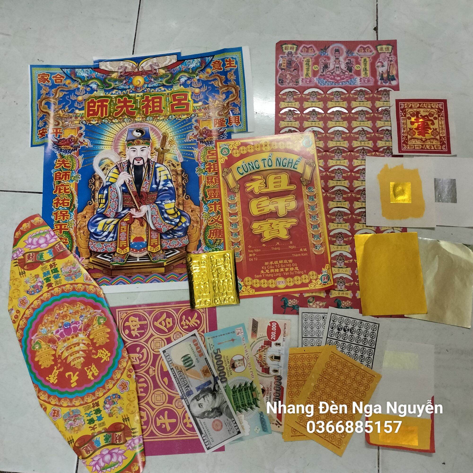 Bộ Giấy Cúng Tổ Nghề lớn đẹp
