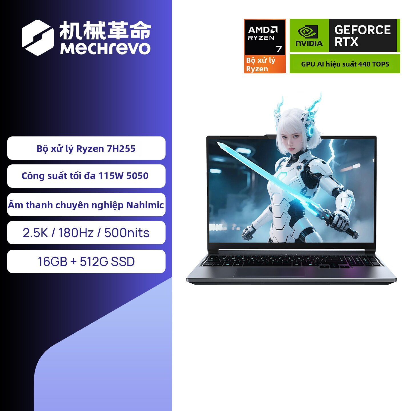 Mechrevo | Gaming Notebook for Students and Design with Dedicated Graphics Card Giá 41,687,000 Đồng*Miễn phí vận chuyển