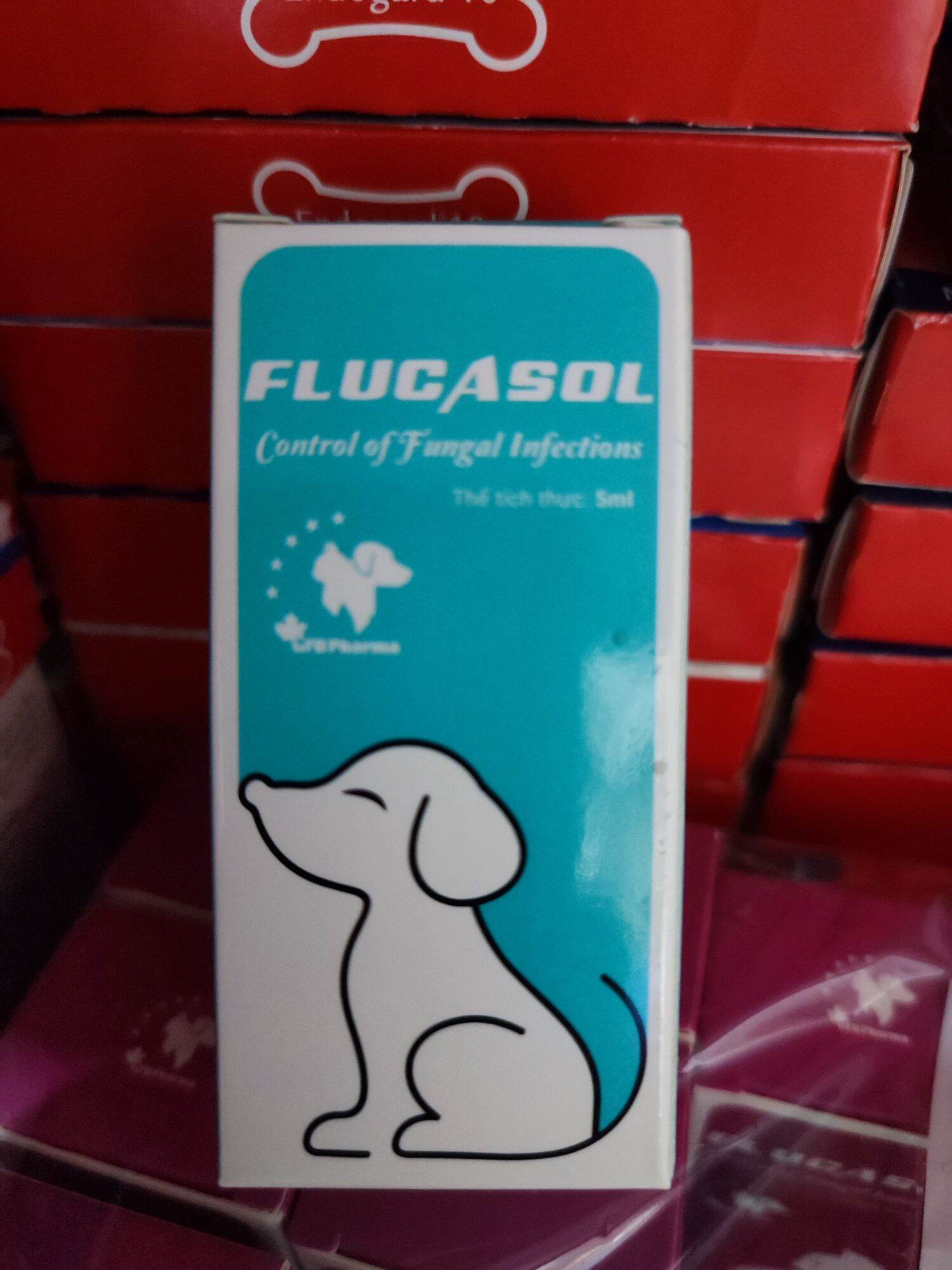 dung dịch bôi Nấm da cho cún Flucasol CANADA chai 5 ml