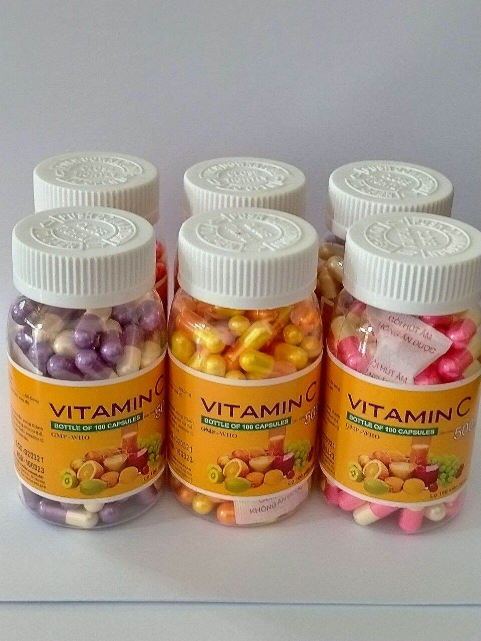 VITAMIN C Lọ 100 viên Vinaphar  [Màu ngẫu nhiên]  giúp tăng cường sức đề kháng cho cơ thể