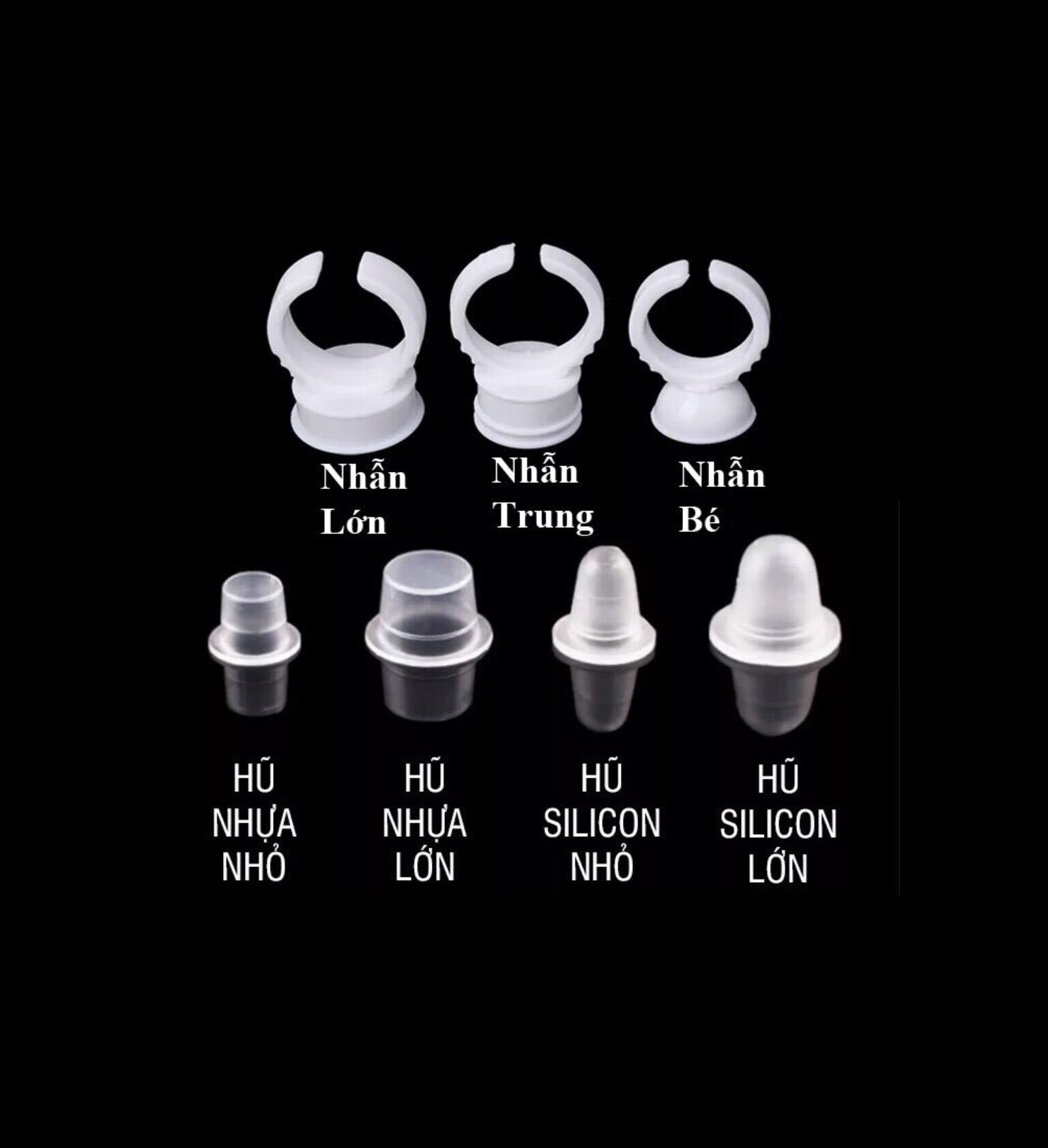 CHUM ĐỰNG MỰC SILICON SIZE NHỎ