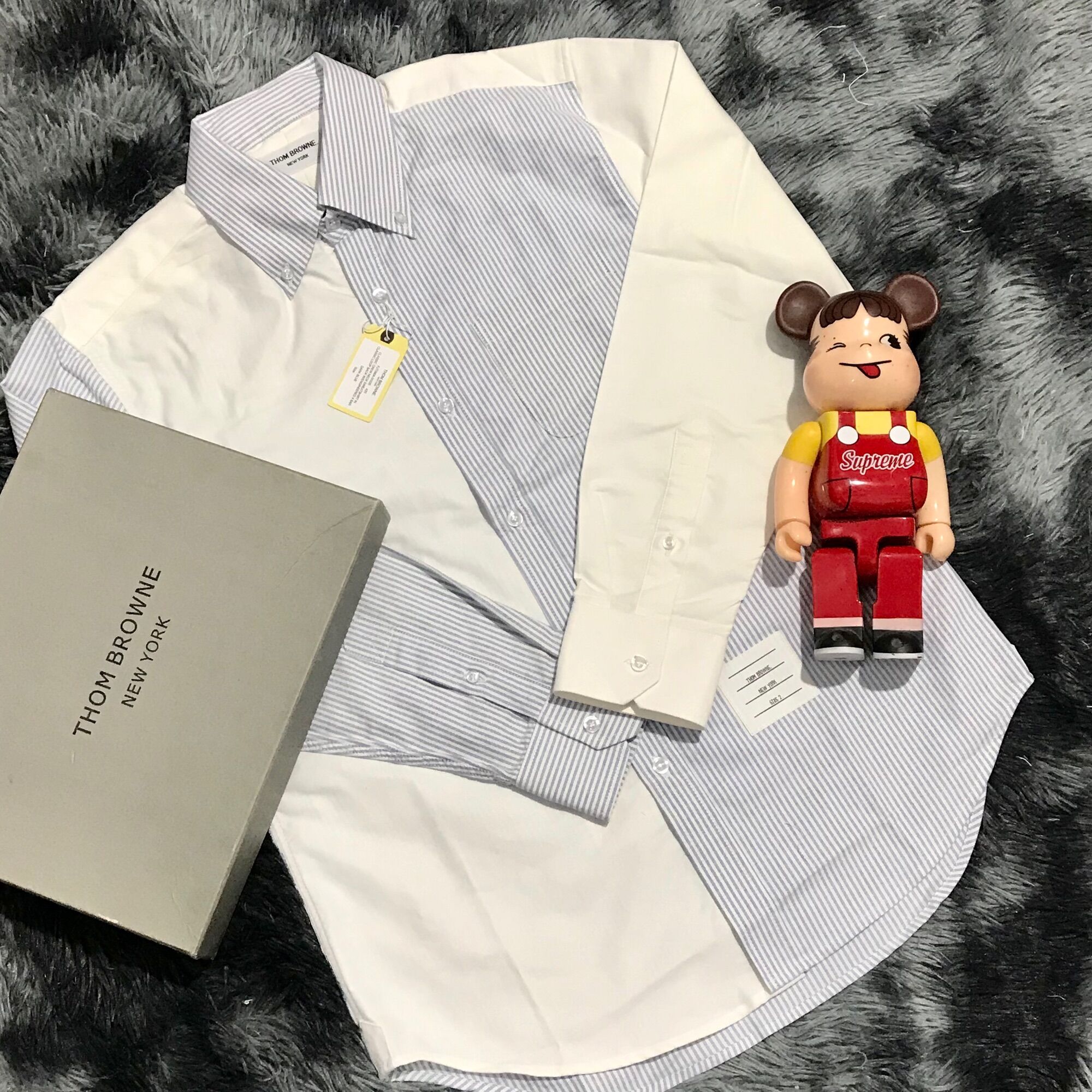 Áo sơ mi Thom Brown trắng sọc xanh
