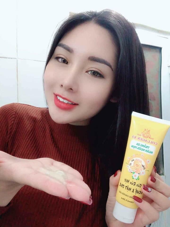 Sữa Rửa Mặt Collagen X3 Đông Anh – Làm sạch sâu, ngừa mụn, mờ thâm, tái tạo da – Tuýp 100 ml