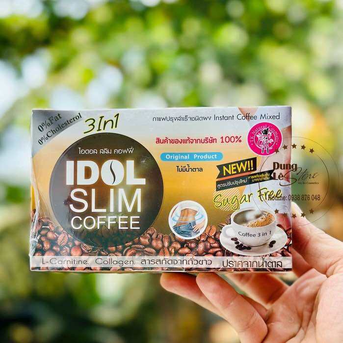 Cà Phê Giảm Cân GÓI VÀNG Idol Slim Coffee 3 In 1 Thái Lan hộp 10 gói