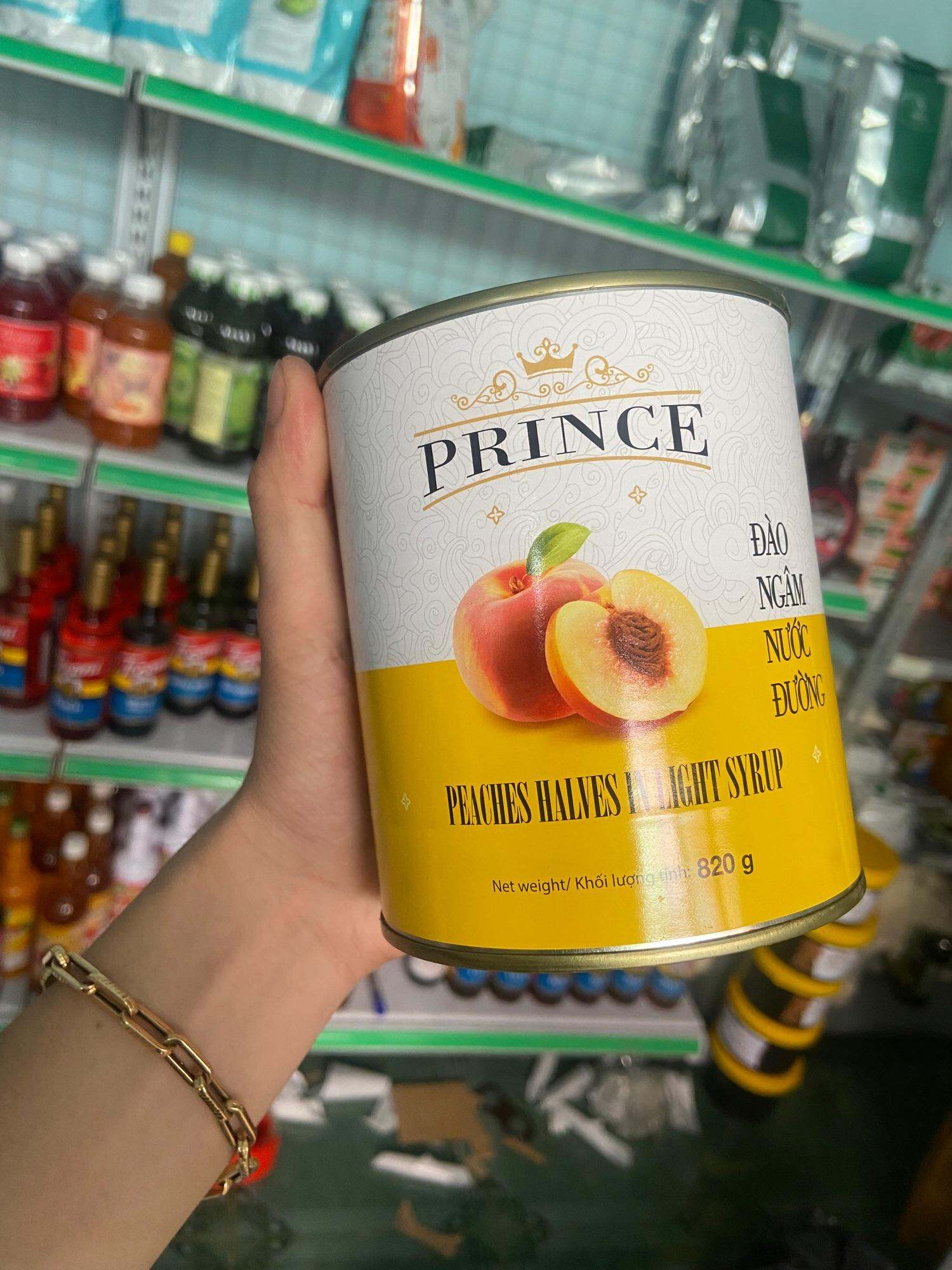 Đào Ngâm Prince - Lon 820g