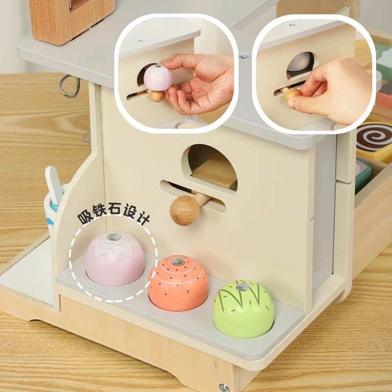 Bộ đồ chơi quầy kem bằng gỗ cho Bé