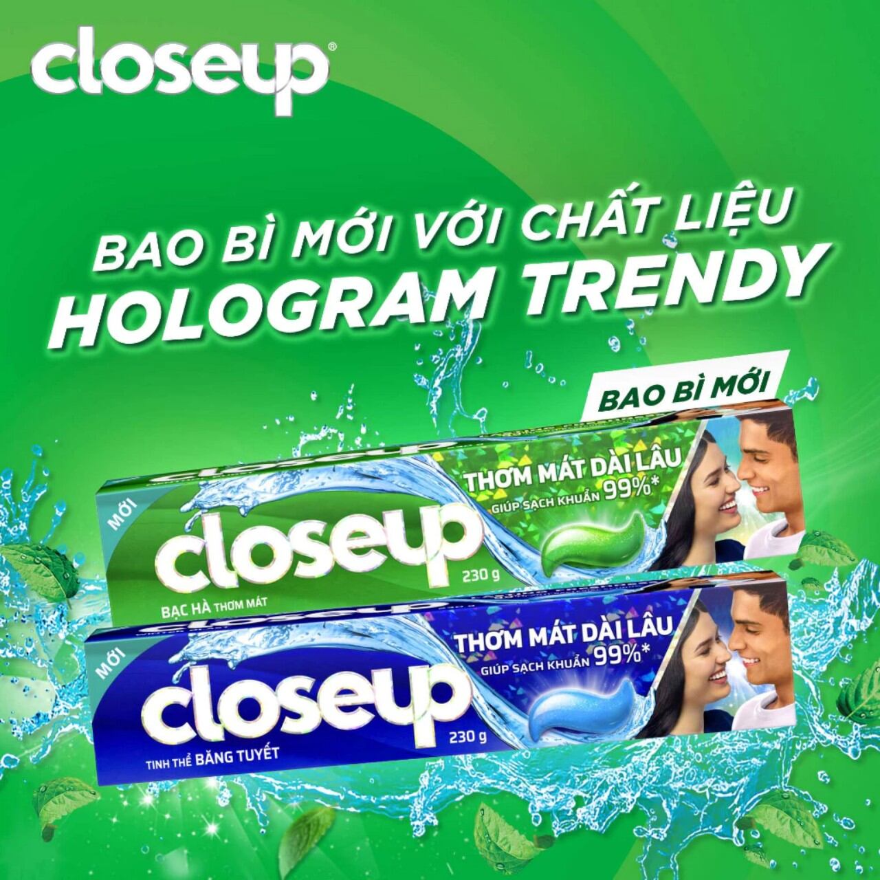 kem đánh răng closeup băng tuyết(3 cây x230g)
