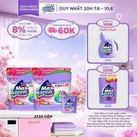 [TĂNG THÊM 8 VIÊN] Combo 2 Túi Viên Giặt Xả MaxKleen Hương Ngày Thư Thái (Túi 34+4 Viên)