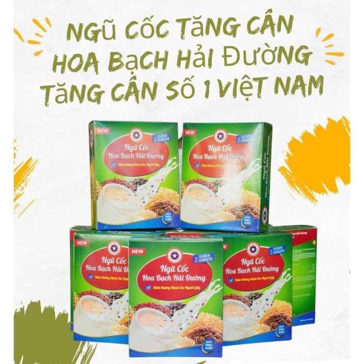 Combo 5 hộp ngũ cốc tăng cân hoa bạch hải đường -- chính hãng