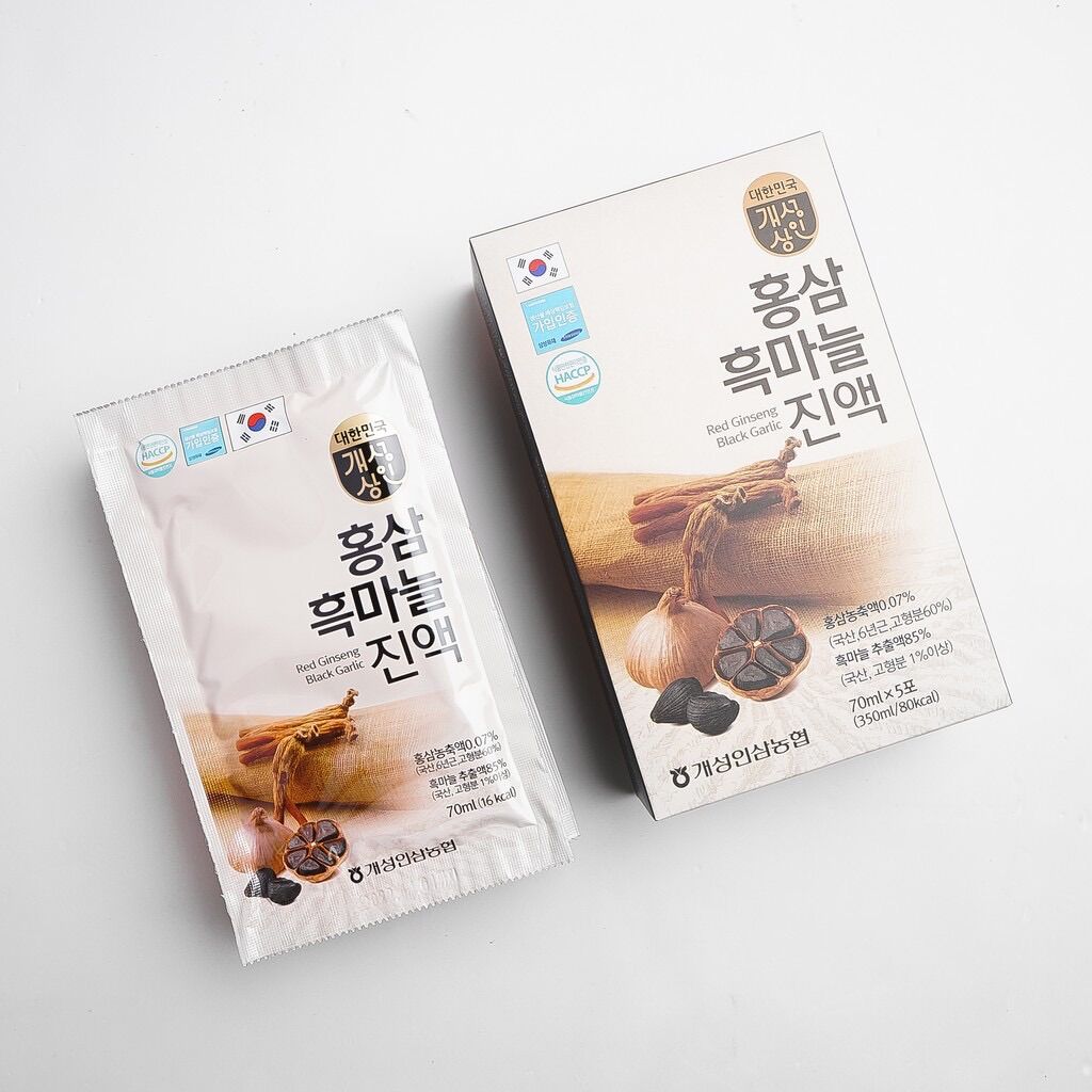 Nước Hồng Sâm Tỏi Đen Hàn Quốc (30 gói * 70ml)