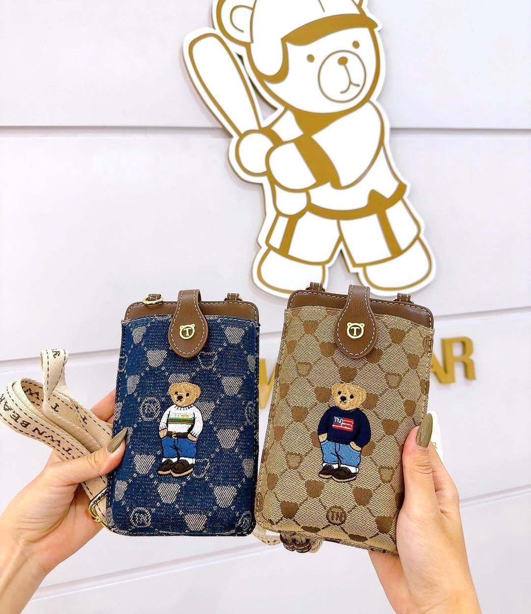 túi đeo chéo phone bag ttwn bear (sẵn ship)