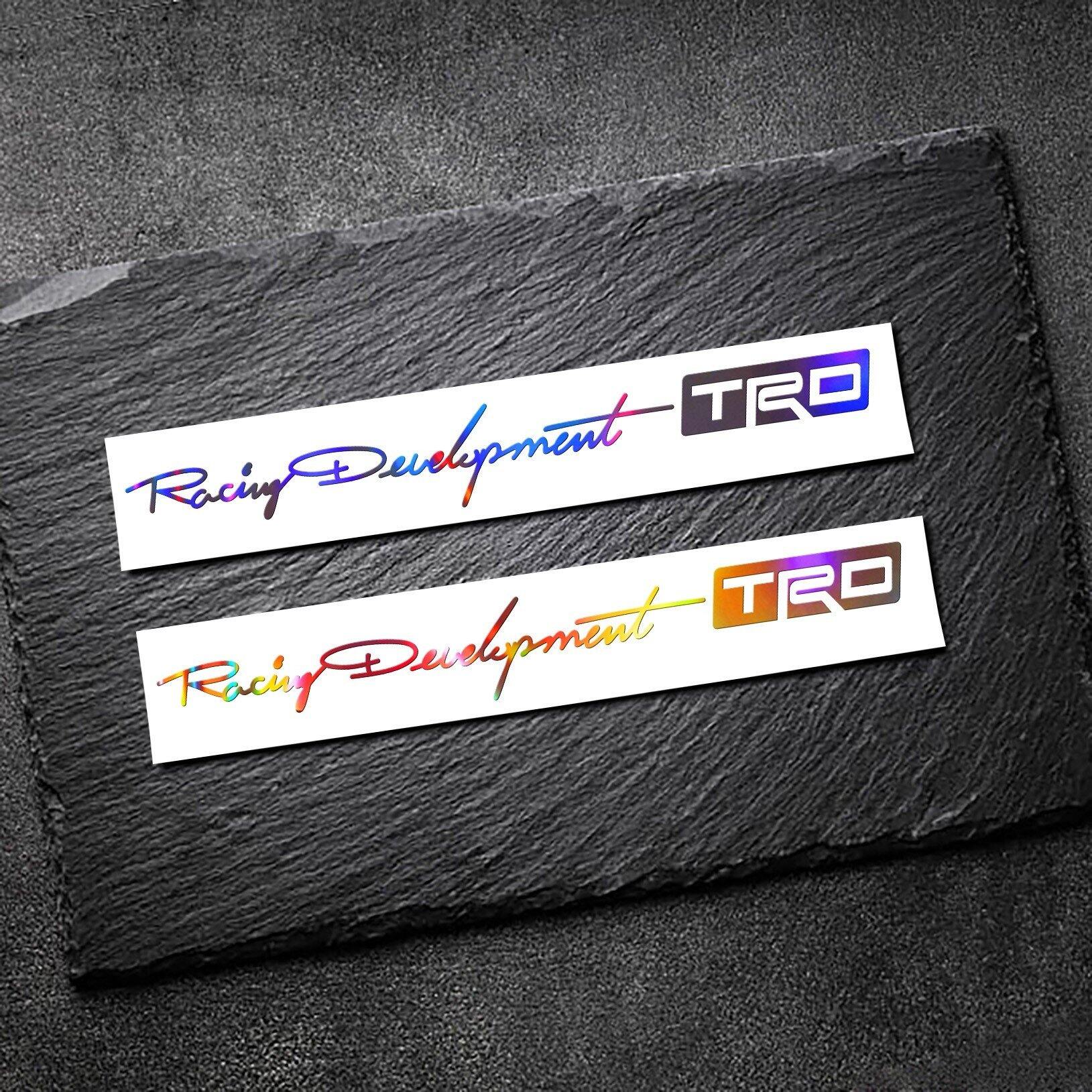 Tem xe(2 chiếc) RACING Development TRC trang trí xe máy Honda -Yamaha