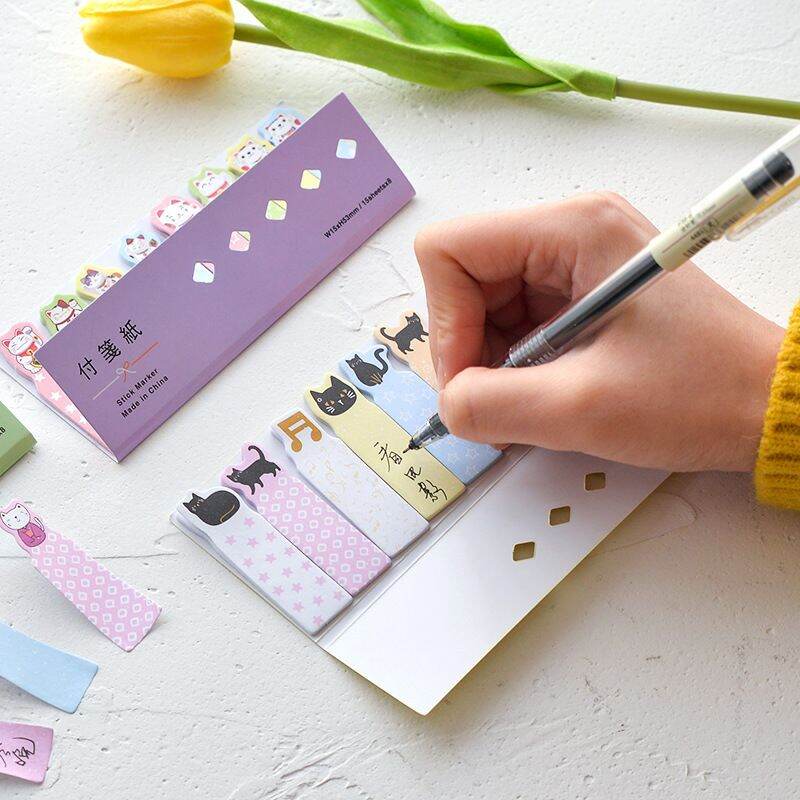 miếng dán ghi nhớ note sách hình thú dễ thương