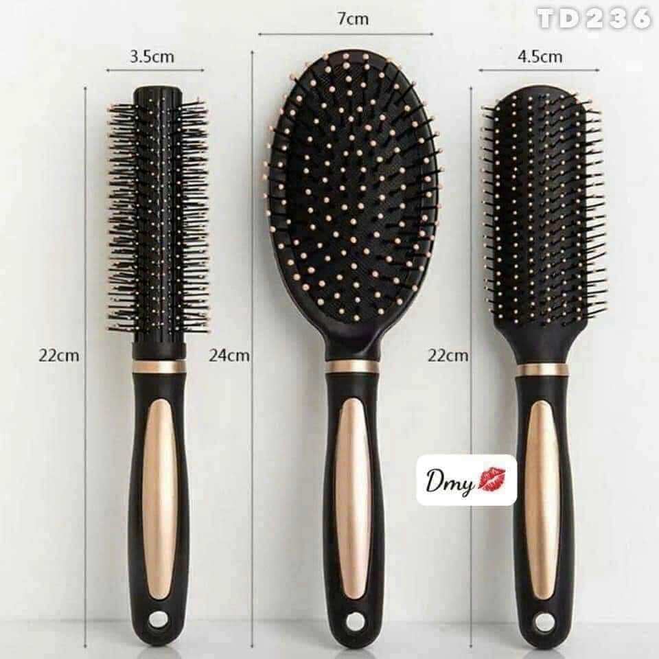 Set 3 Lược Chống Rối Tóc Cao Cấp gỡ rối + chải khô nhanh + bảo vệ tóc