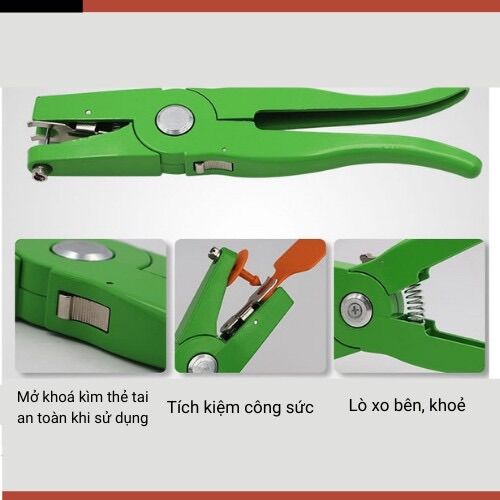 Kìm bấm thẻ tai dê bò heo cao cấp