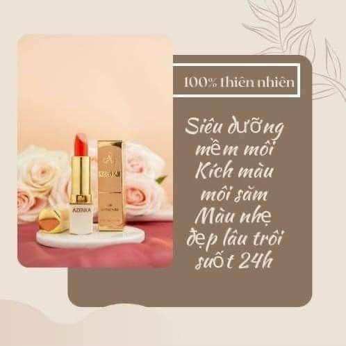 Son dưỡng màu Azenka (Son gió lâu trôi) “màu Đỏ san hô”