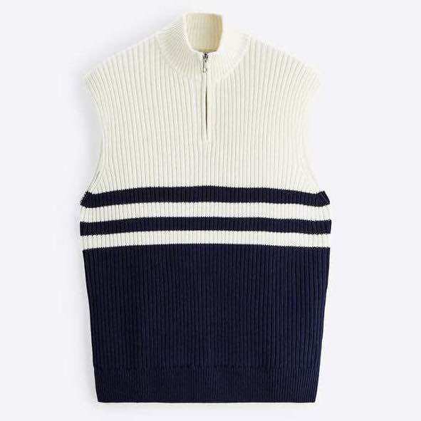 Áo gi lê nam zara authentic knit vest with zip size s-m/l-xl