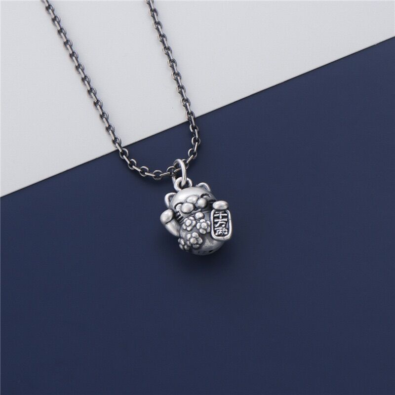 [S925] Charm bạc 3D mèo chiêu tài - MH770