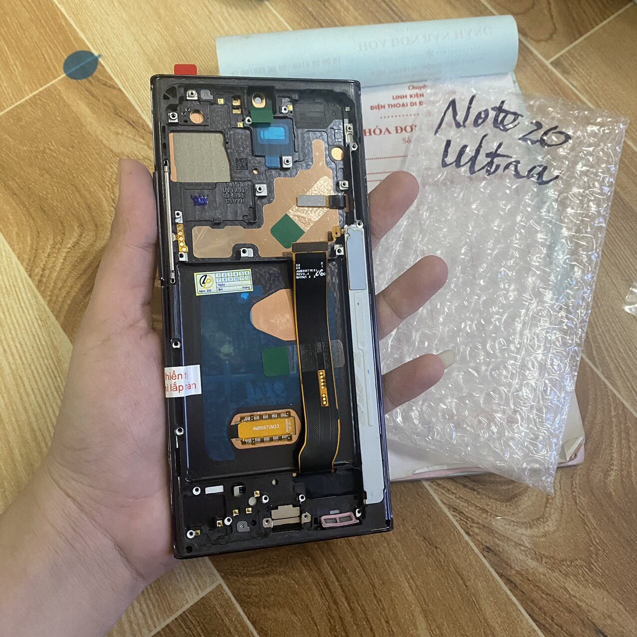 Màn hình samsung note 20 ultra oled phôi to có khung