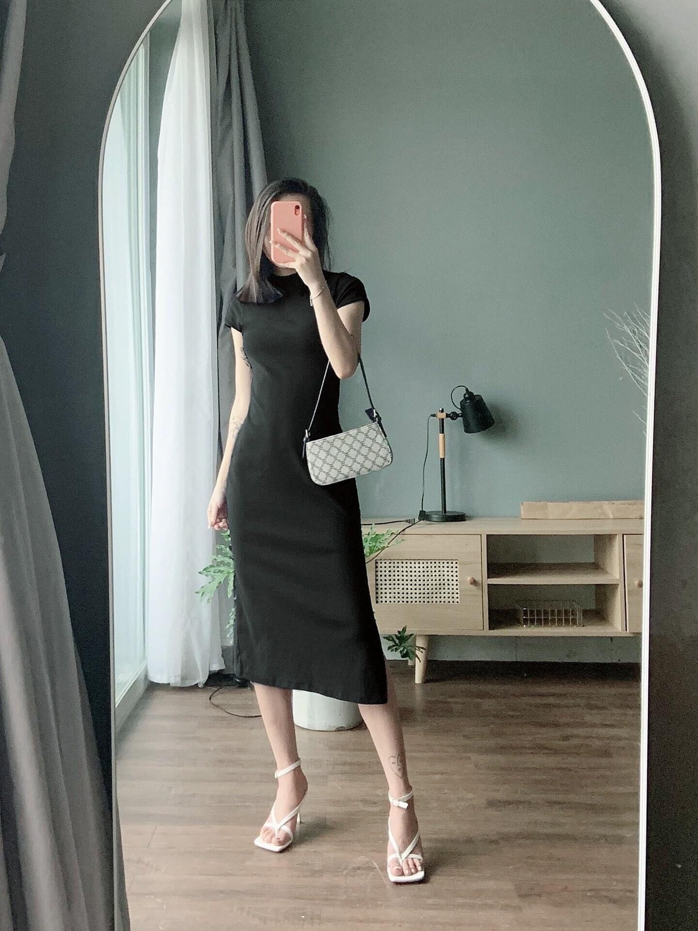 AfterBefore | Đầm thun gân cotton nhiều màu