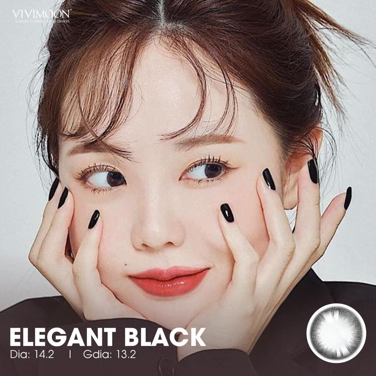 Kính Áp Tròng Vivimoon cho mắt thở Hàn Quốc đen thanh lịch Elegant Black