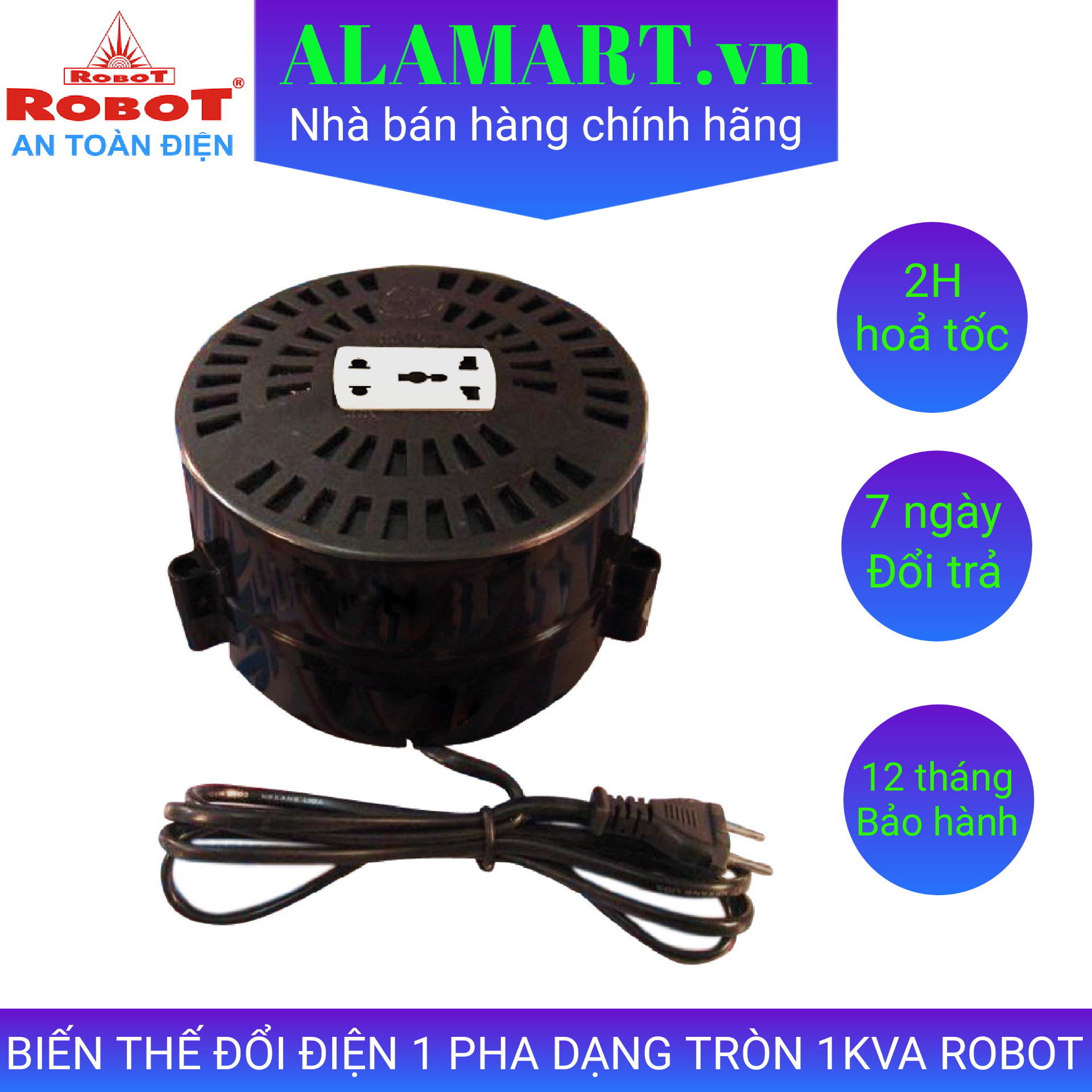 Biến áp đổi điện 220v thành 110v robot 1kva
