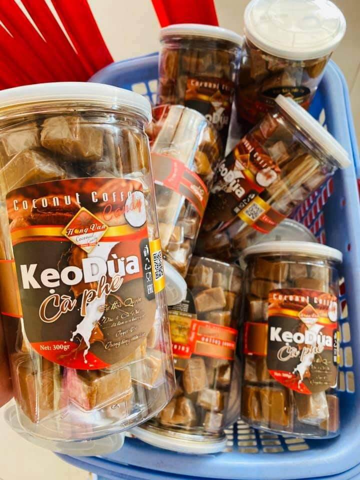 Kẹo dừa cafe Hồng Vân hủ 300g