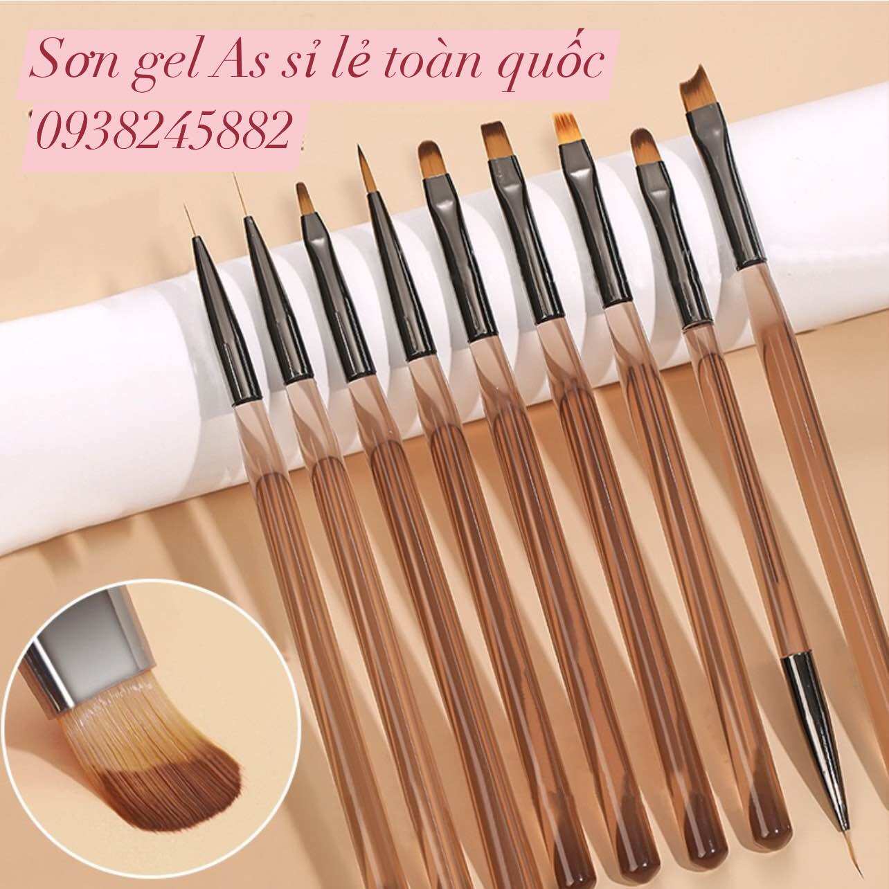 Bộ cọ nail 9 cây cơ bản